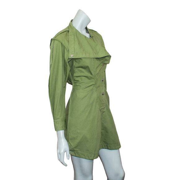 ISABEL MARANT Etoile $555 Ro Linore Dress Khaki Green Size 34 - Picture 5 of 10
